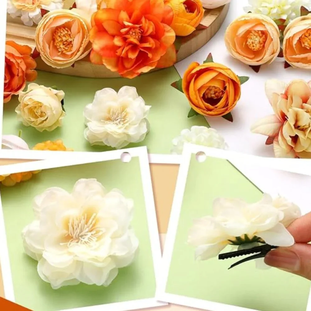 21 Pieces Flower Hair Clip Rose Hair Clips Hair Barrettes